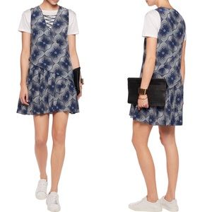 Opening Ceremony Medallion Blue/White Silk Dress